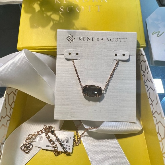NWT Kendra Scott Retired Elisa Necklace Black Pearl & Silver SOLD OUT Gorgeous! - Picture 10 of 15
